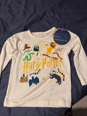 Little Sleepies Harry Potter Kids' White Long-Sleeve Graphic Tee